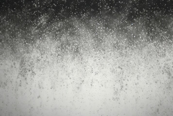 Fototapeta na wymiar Snow Falling in Black and White