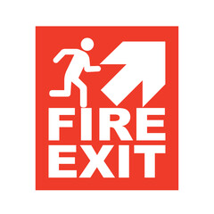 Emergency exit sign. Protection symbol. Fire icon. stock illustration.