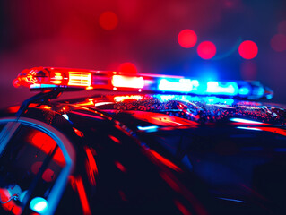 Flashing Police Car Lights