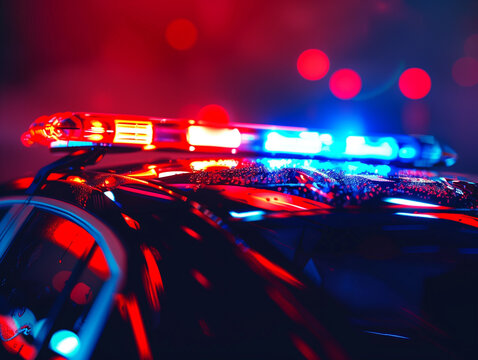 Flashing Police Car Lights