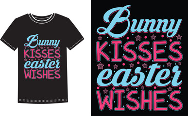 This is amazing bunny kisses easter wishes t shirt design for smart people. Happy Easter Sunday t shirt design vector.