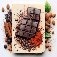 Chocolate Piece on Table