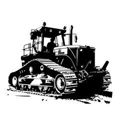Tractor Dozer - obrazy, fototapety, plakaty