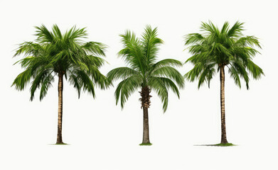 Three Palm Trees Standing Adjacent