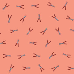 A cartoon vector icon illustration patterns of Hedge Shears depicting agriculture's tools object icon concept