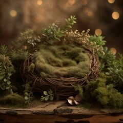 Enchanted Nest Amidst Magical Summer Forest