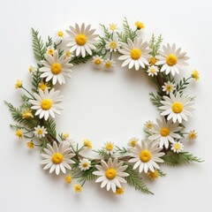 3d daisy wreath embroidered embroidery background invitation card 
