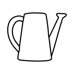 Watering can vector illustration in doodle style.