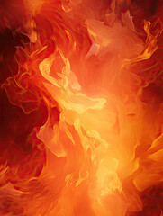 Close Up of Fire Against Black Background