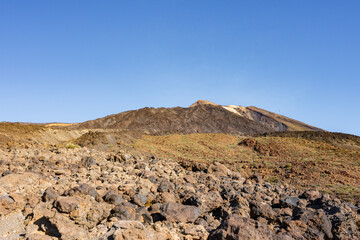 View of Teide mountain and surrounding area in Tenerife (Spain)