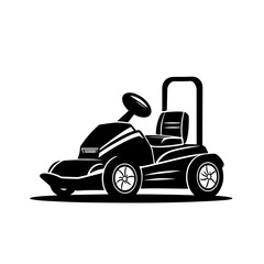Fototapeta na wymiar Electric Riding Lawn Mower Logo Monochrome Design Style