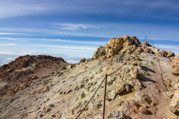 View of Teide mountain and surrounding area in Tenerife (Spain)