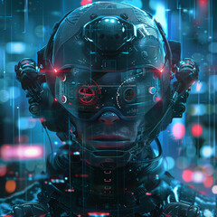 Hightech futuristic soldier, Ai, high technology gadgets