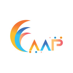 Obraz premium AAP letter technology logo design on white background. AAP creative initials letter business logo concept. AAP uppercase monogram logo and typography for technology, business and real estate brand. 
