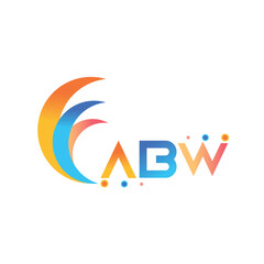 Fototapeta na wymiar ABW letter technology logo design on white background. ABW creative initials letter business logo concept. ABW uppercase monogram logo and typography for technology, business and real estate brand. 