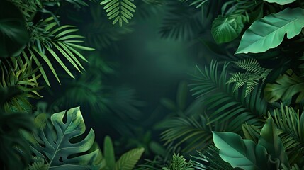 Fototapeta na wymiar Green leaves eco-friendly background with place for text. Concept of ecology and healthy environment. nature background. monstera tropical leaves 
