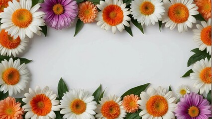 Obraz premium Floral border background