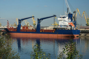 cargo ship in the port