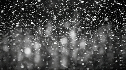 Snow Falling in Black and White