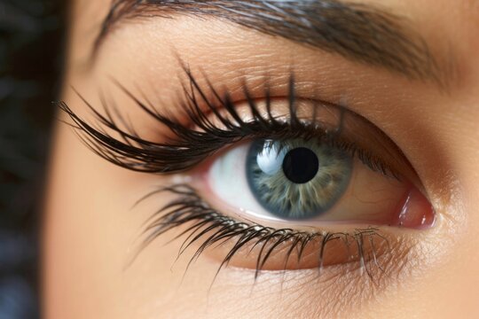 Primer plano de un ojo humano detallado