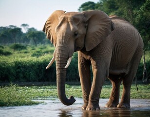Fototapeta na wymiar Photo of an elephant