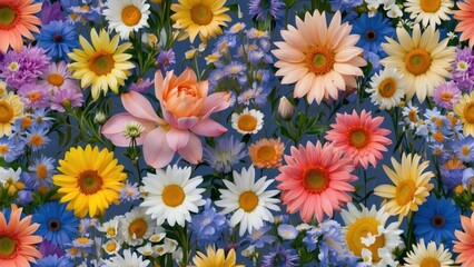 Background of summer flowers