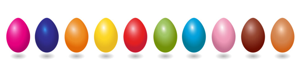 Set of Easter eggs.Easter poster and banner template with Easter eggs.Vector illustration.