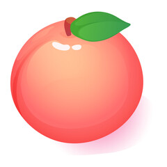 Set of cute flat vector fruits and berries:apple, strawberry, raspberry blackberry, currant, peach, watermelon, grapes, plum, cherry, pear, tangerine, gooseberry, black currant, pineapple, lemon.