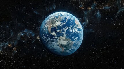 Fototapeta premium Celestial Perspective: Capturing Earth's Beauty from Space.