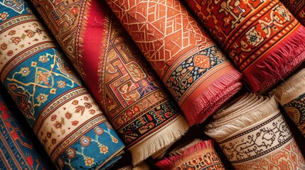 Prayer rugs unrolled symbolizing unity in worship during Eid al-Adha