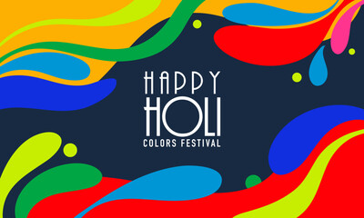 stylish happy holi colorful festival banner design