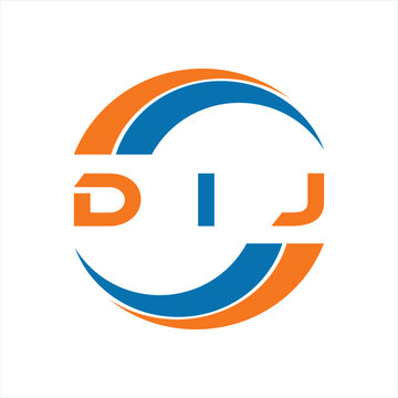 DIJ letter design. DIJ letter technology logo design on a white background. DIJ Monogram logo design for entrepreneurs and businesses.