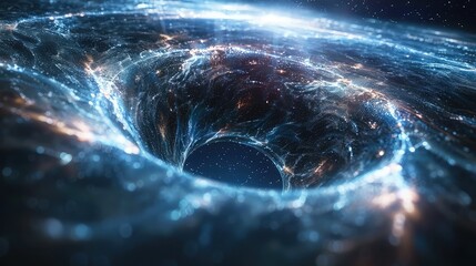 Cosmic Abyss: Captivating Singularity in Space - obrazy, fototapety, plakaty