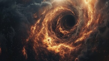 Galactic Elegance: Enigmatic Charm of a Black Hole - obrazy, fototapety, plakaty