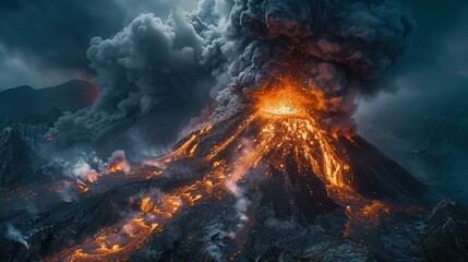 Volcanic Tempest: Immersing in the Intensity of a Volcanic Eruption through Photography