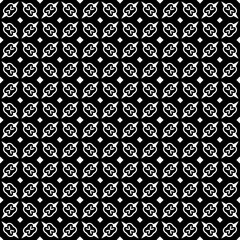 Black and white seamless abstract pattern. Background and backdrop. Grayscale ornamental design. Mosaic ornaments. Vector graphic illustration. EPS10.