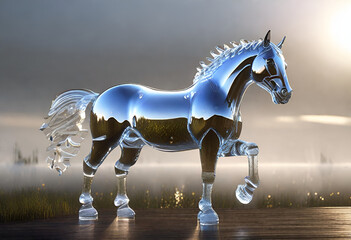 Glass horse