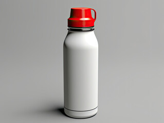 White and Red Bottle With Red Lid