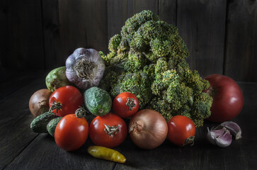 Vegetables in a group