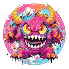 Cool Monster Illustrations for Shirts