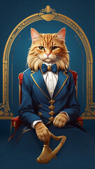 a cat logo generative ai