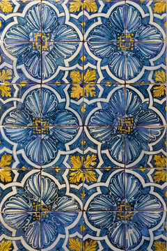 Lisbon, Portugal. Traditional Portuguese ceramic tiles. Azuelos.