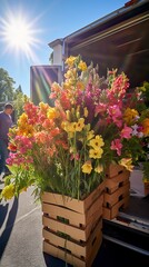 Truckload of flowers