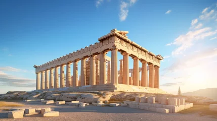 Fotobehang The Parthenon is an ancient Greek temple on the Acropolis of Athens © Adobe Contributor