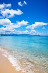 Fototapeta na wymiar Beach with white sand and blue water