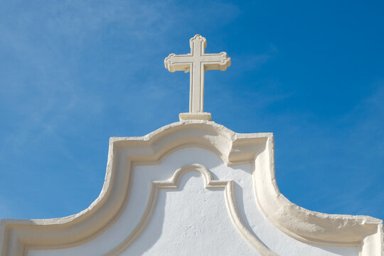 Torres Novas, Portugal Europe Quaint white church in the small village of Torres Novas