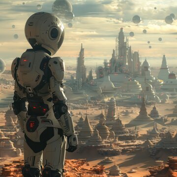 Androids the pinnacle of singularity navigate the complexities of time travel and terraforming as parallel universes collide in a dystopian reality setting the stage for an interstellar war with