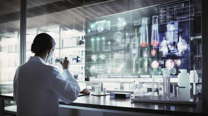 Scientists are working in a laboratory.