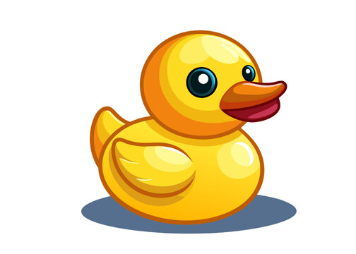 Cute Rubber Duck isolated. 