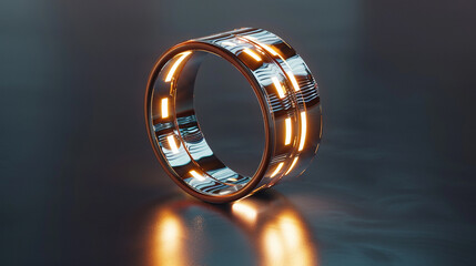 3d render of a memory ring that captures and plays back short videos - obrazy, fototapety, plakaty